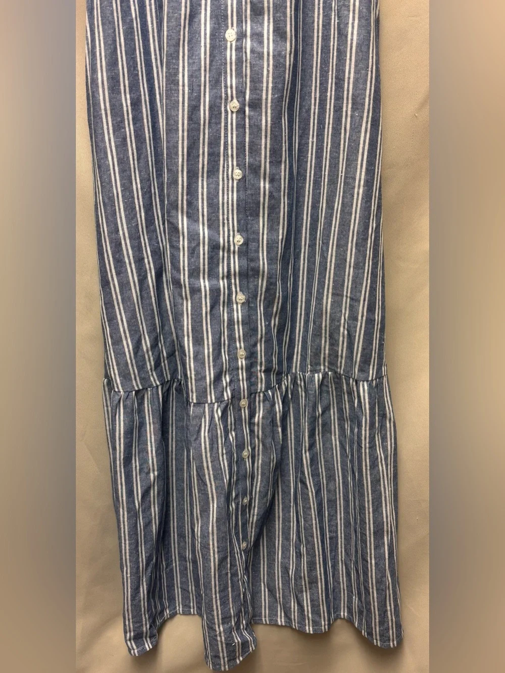 Emerson Fry Love Tomas Puff Sleeve
Striped Smocked Cotton Maxi Dress NWT XS/S - Picture 8 of 9